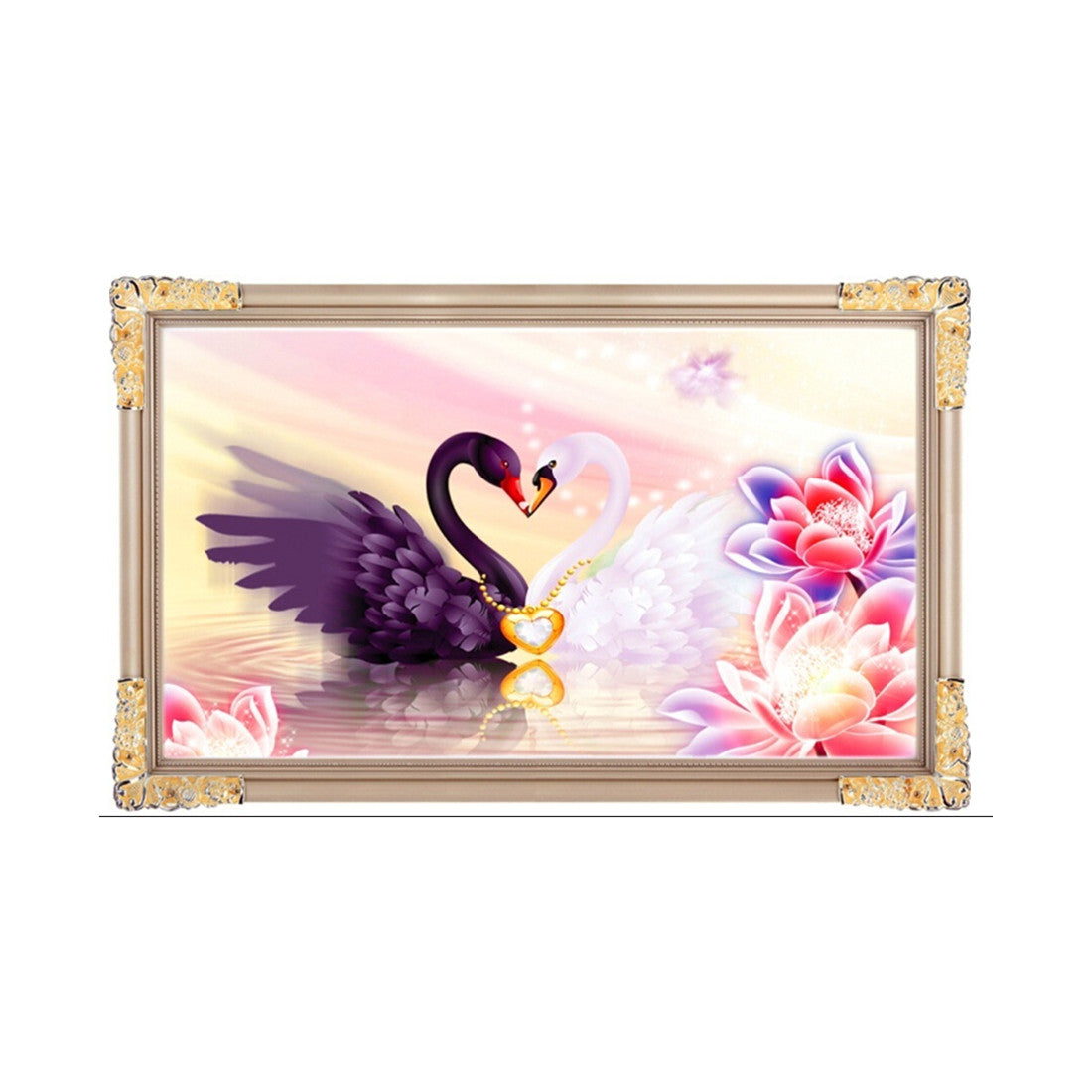 5D Diamond Painting Living Room Bedroom Diamond Stitch Heart's Word Have Mutual Affinity Swan Diamond Paste - Mega Save Wholesale & Retail