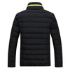 Short Man Down Coat Stand Collar Slim   black   M - Mega Save Wholesale & Retail - 3