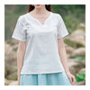 Splicing Slim Stand Collar Short Sleeve T-shirt   white   M - Mega Save Wholesale & Retail - 1
