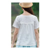 Splicing Slim Stand Collar Short Sleeve T-shirt   white   M - Mega Save Wholesale & Retail - 3