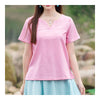 Splicing Slim Stand Collar Short Sleeve T-shirt   pink   M - Mega Save Wholesale & Retail - 1