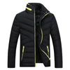 Short Man Down Coat Stand Collar Slim   black   M - Mega Save Wholesale & Retail - 1