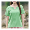 Splicing Slim Stand Collar Short Sleeve T-shirt   green  M - Mega Save Wholesale & Retail - 3