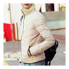Short Man Down Coat Stand Collar Slim   beige   M - Mega Save Wholesale & Retail - 2