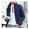 Short Man Down Coat Stand Collar Slim   dark blue   M - Mega Save Wholesale & Retail - 2