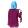 Chiffon Muslim Top Wear Fake 2pcs Suit Slit Shirt  purple - Mega Save Wholesale & Retail - 3