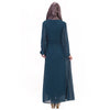 Malaysian Muslim Women Garments Dress Solid Color   indigo - Mega Save Wholesale & Retail - 2
