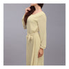 Malaysian Muslim Women Garments Dress Solid Color   light yellow - Mega Save Wholesale & Retail - 3