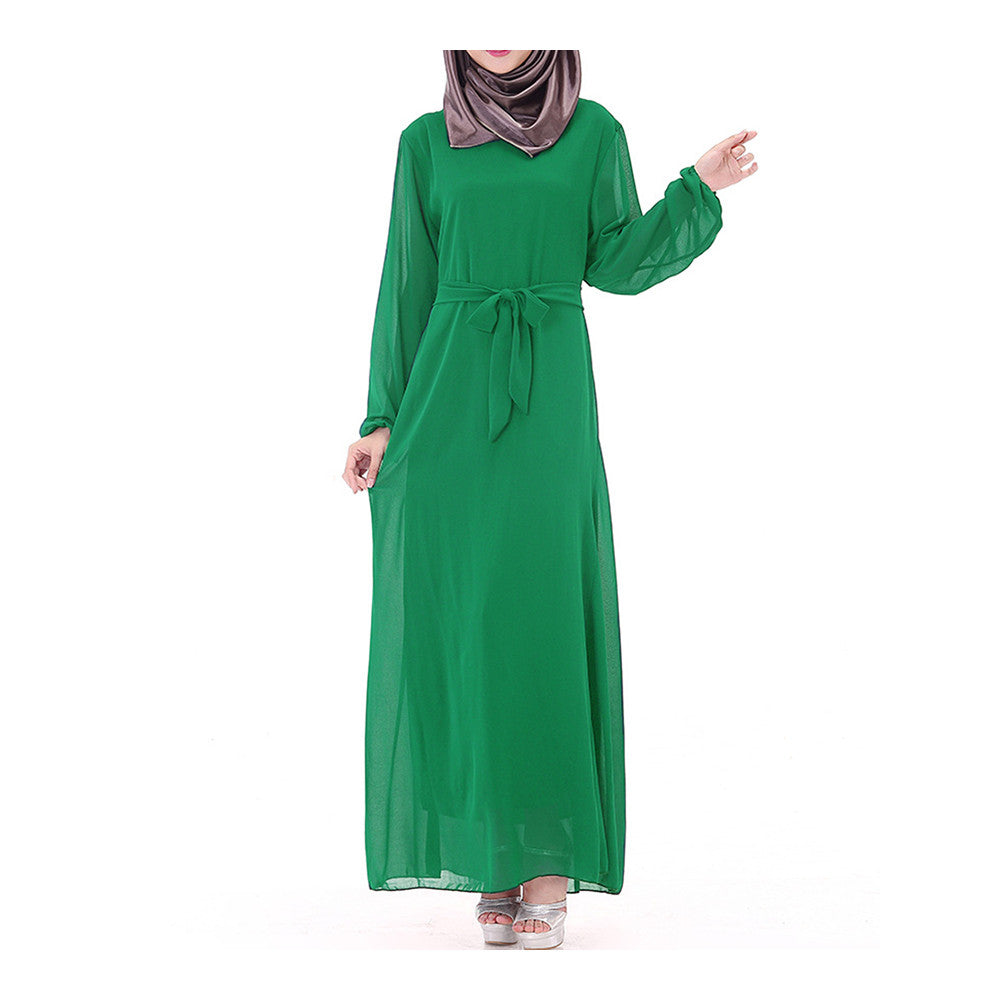 Malaysian Muslim Women Garments Dress Solid Color   aquamarine - Mega Save Wholesale & Retail - 1