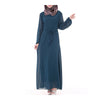 Malaysian Muslim Women Garments Dress Solid Color   indigo - Mega Save Wholesale & Retail - 1