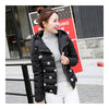 Winter Slim Embroidered Hooded Woman Down Coat   black   M - Mega Save Wholesale & Retail - 3