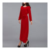 Malaysian Muslim Women Garments Dress Solid Color  red - Mega Save Wholesale & Retail - 1