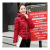 Winter Slim Embroidered Hooded Woman Down Coat   wine red   M - Mega Save Wholesale & Retail - 1