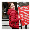Winter Slim Embroidered Hooded Woman Down Coat   wine red   M - Mega Save Wholesale & Retail - 2