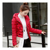 Winter Slim Embroidered Hooded Woman Down Coat   wine red   M - Mega Save Wholesale & Retail - 3