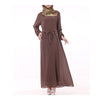 Malaysian Muslim Women Garments Dress Solid Color   coffee - Mega Save Wholesale & Retail - 1