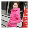Winter Slim Embroidered Hooded Woman Down Coat   rose    M - Mega Save Wholesale & Retail - 2