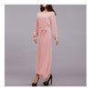 Malaysian Muslim Women Garments Dress Solid Color   light pink - Mega Save Wholesale & Retail - 1