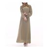 Malaysian Muslim Women Garments Dress Solid Color   light brown - Mega Save Wholesale & Retail - 1