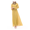 Malaysian Muslim Women Garments Dress Solid Color   light yellow - Mega Save Wholesale & Retail - 1