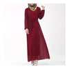 Malaysian Muslim Women Garments Dress Solid Color   purplish red - Mega Save Wholesale & Retail - 1