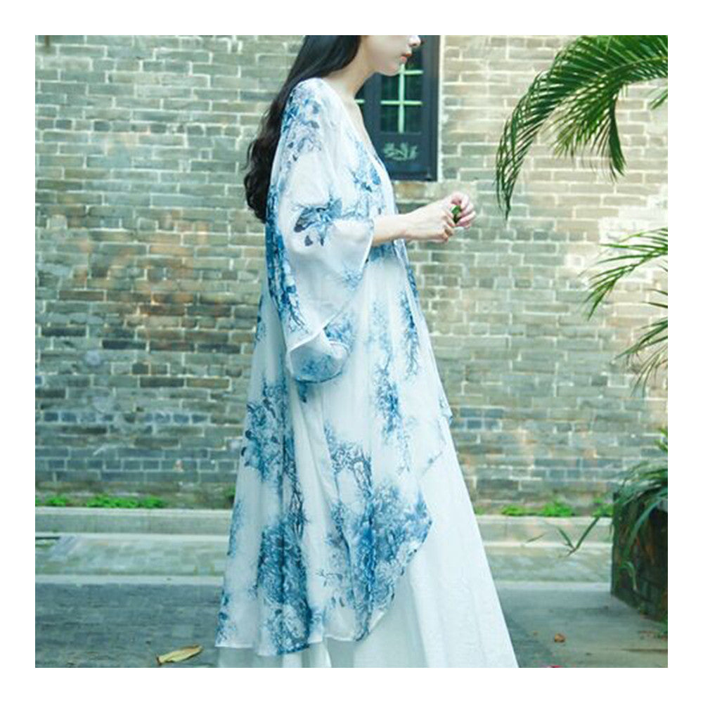 Chiffon Vintage Sunscreen Cardigan - Mega Save Wholesale & Retail - 1