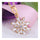 Snowflake Gold Platinum Galvanized Short Sweater Chain Clavicle Necklace   gold plated white zircon - Mega Save Wholesale & Retail - 2