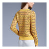 Woman Round Collar Floral Sweater Knitwear   yellow   S - Mega Save Wholesale & Retail - 3