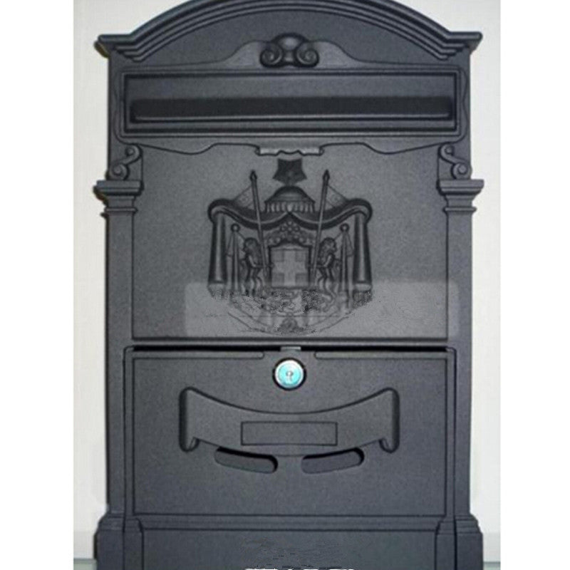 European Villa Mailbox Outdoor Antirust Vintage Mailbox  red - Mega Save Wholesale & Retail - 1