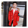 Winter Boy Girl Child Thick Middle Long Down Coat    red   130cm - Mega Save Wholesale & Retail - 1