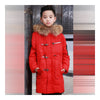 Winter Boy Girl Child Thick Middle Long Down Coat    red   130cm - Mega Save Wholesale & Retail - 3