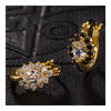 Ear Studs Sunflower Dazzling Zircon   black - Mega Save Wholesale & Retail - 3