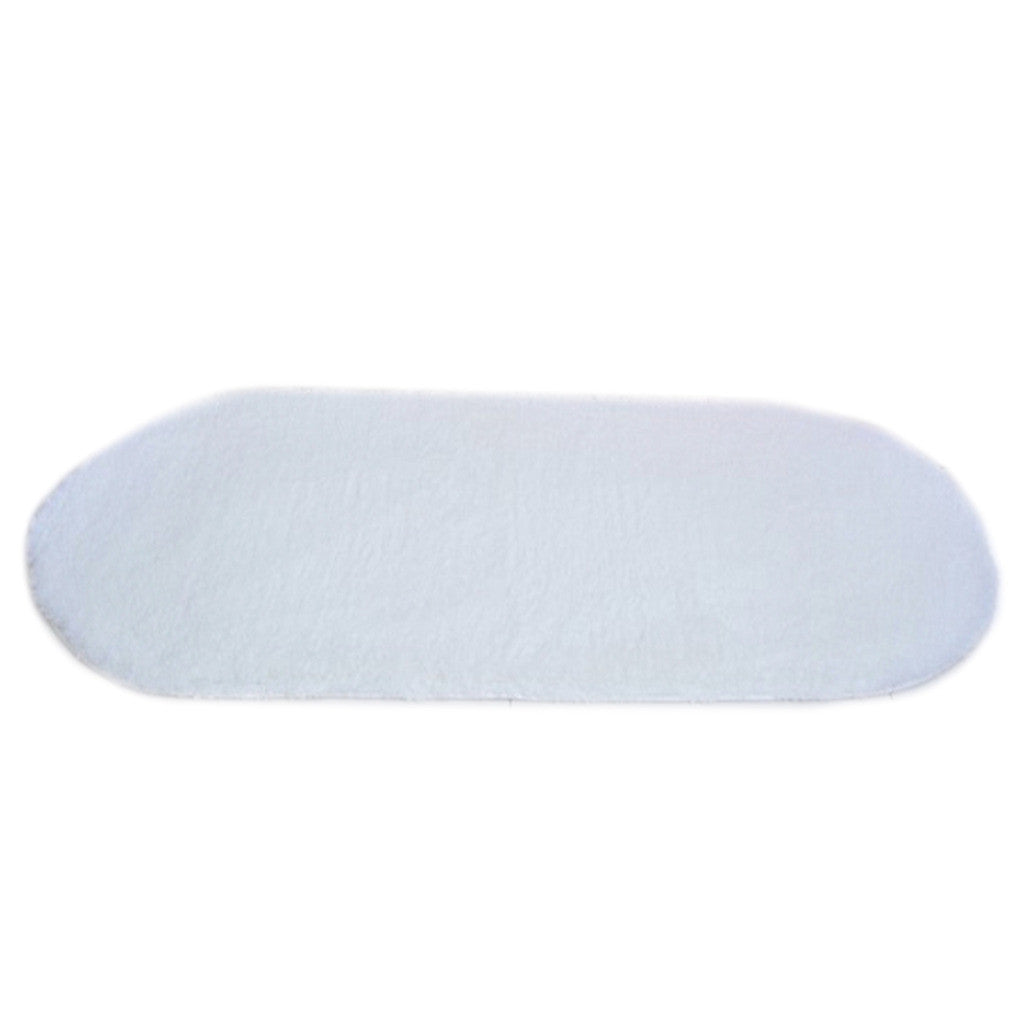 Thick Berber Fleece Carpet Ground Mat   milk white   30*50cm - Mega Save Wholesale & Retail