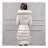 Real Fox Fur Collar Middle Long Down Coat Woman  grey    S - Mega Save Wholesale & Retail - 3