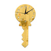 Silent Wall Clock Creative Mirror Key    golden - Mega Save Wholesale & Retail