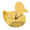 Kid Room Decoration Wall Clock Duck DIY Mirror    golden - Mega Save Wholesale & Retail