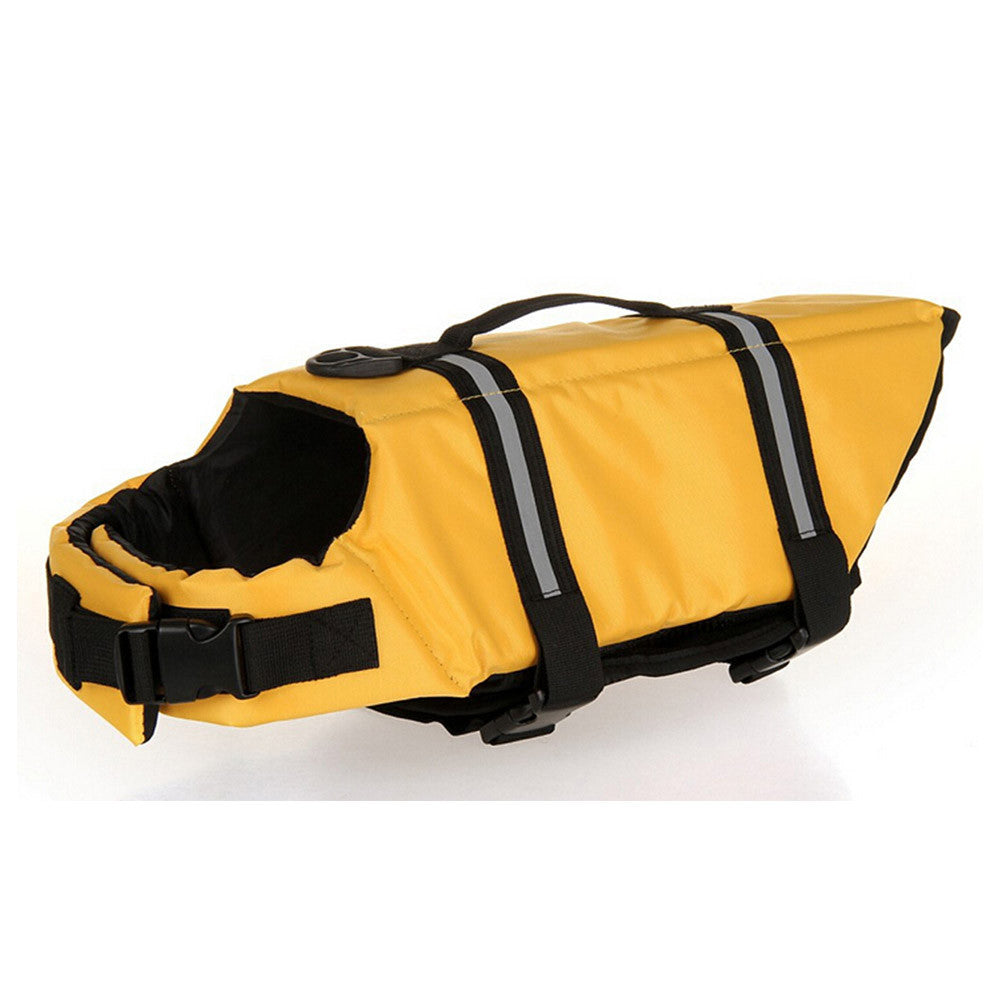 Dog life Jacket Safer Vest Swimming Jacket Flotation Float life Jacket Yellow XXS - Mega Save Wholesale & Retail