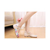 Old Beijing Beige Embroidered Shoes Online in Slipsole Low Cut National Vintage Fashion - Mega Save Wholesale & Retail - 2