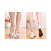 Old Beijing Beige Embroidered Shoes Online in Slipsole Low Cut National Vintage Fashion - Mega Save Wholesale & Retail - 4