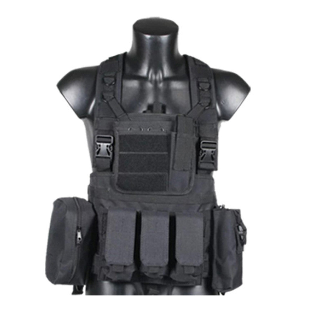 Tactical Vest CS Airsoft Hunting Special Combat Holster Pouch   black