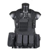 Tactical Vest CS Airsoft Hunting Special Combat Holster Pouch   black