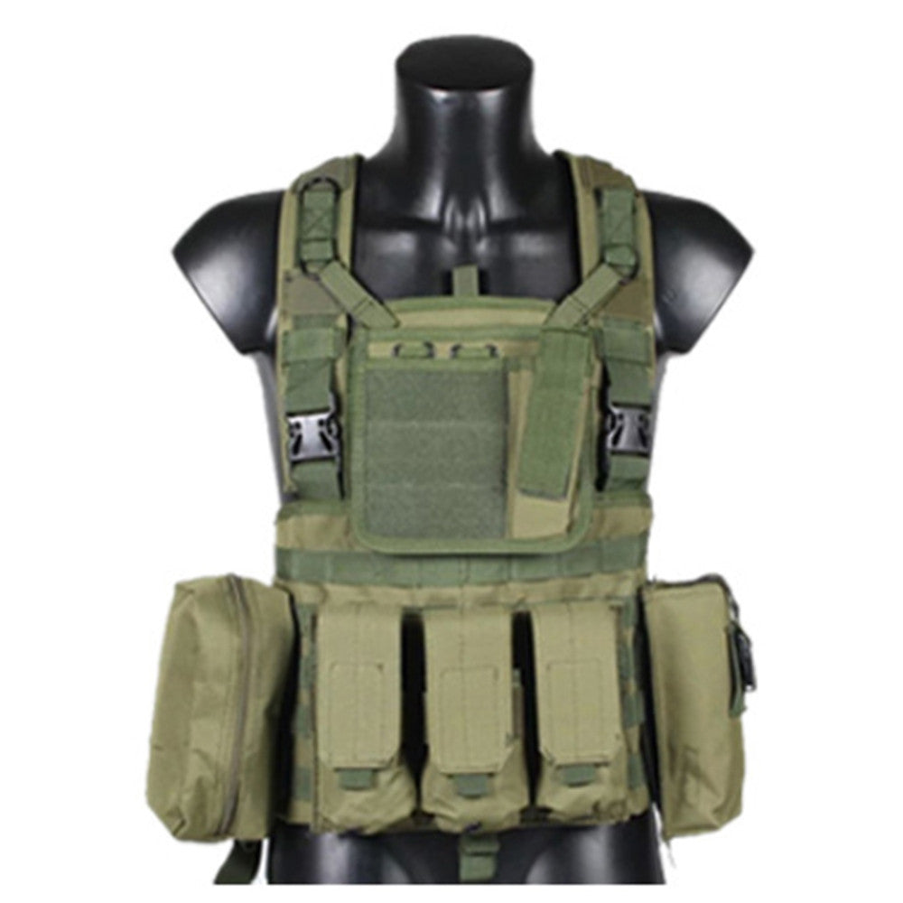 Tactical Vest CS Airsoft Hunting Special Combat Holster Pouch   army green