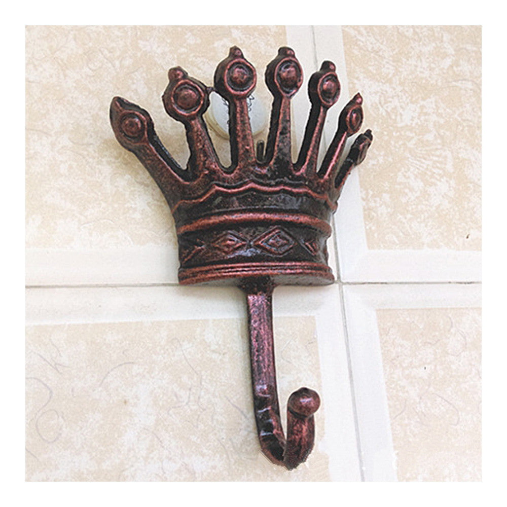 Wrought iron hooks creative decorative wall hook hook hook iron wall hangings    red copper - Mega Save Wholesale & Retail - 2