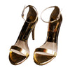 Thin High Heel Shoes Sandals Metal Color Simple All-match  golden  35 - Mega Save Wholesale & Retail