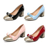 Small Square Last Chromatic Color Fashionable Shoes  red - Mega Save Wholesale & Retail - 2