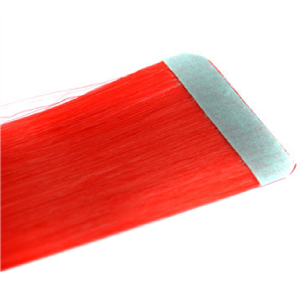 Invisible Hair Extension Colorful Wig    red RED#