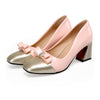 Small Square Last Chromatic Color Fashionable Shoes  pink - Mega Save Wholesale & Retail - 1