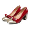 Small Square Last Chromatic Color Fashionable Shoes  red - Mega Save Wholesale & Retail - 1