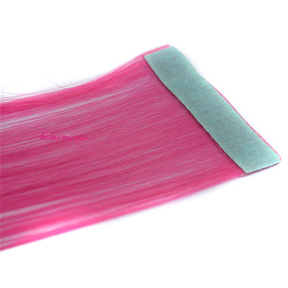 Invisible Hair Extension Colorful Wig    pink PINK#