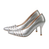 High Heel Low-cut Thin Pointed Shoes Plus Size Fashionable   silver - Mega Save Wholesale & Retail